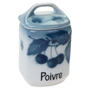 58461 LIMOGES CHARLES MARTIN STARY PORCELANOWY KUCHENNY POJEMNIK NA PIEPRZ W WISIENKI (1).JPG
