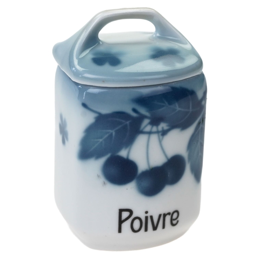 58461 LIMOGES CHARLES MARTIN STARY PORCELANOWY KUCHENNY POJEMNIK NA PIEPRZ W WISIENKI (1).JPG