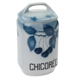 58463 LIMOGES CHARLES MARTIN STARY PORCELANOWY KUCHENNY POJEMNIK NA CYKORIĘ W WISIENKI (1).JPG