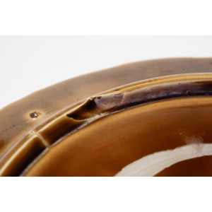 58766 SARREGUEMINES MAJOLIKA CUDOWNA PATERA NA OSTRYGI SKORUPIAKI (6).JPG