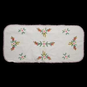 BOŻE NARODZENIE OBRUS RĘCZNIE WYSZYWANY 122 X 57 CM