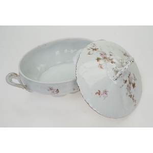 59266 SECESJA STARA BARDZO ŁADNA WAZA TERYNA W KWIATUSZKI (4).JPG