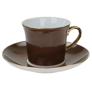 THUN PIĘKNOŚĆ FILIŻANKA MOKKA ZE SPODKIEM W KOLORZE KAKAO