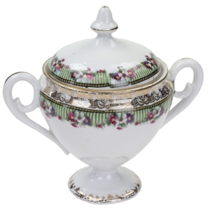 ŚLICZNA SŁODKA CUKIERNICZKA NA STÓPCE KWIATOWA BORDIURA