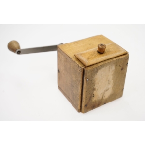 59382 STARY ŻÓŁTY DREWNIANY MŁYNEK DO KAWY (6).JPG