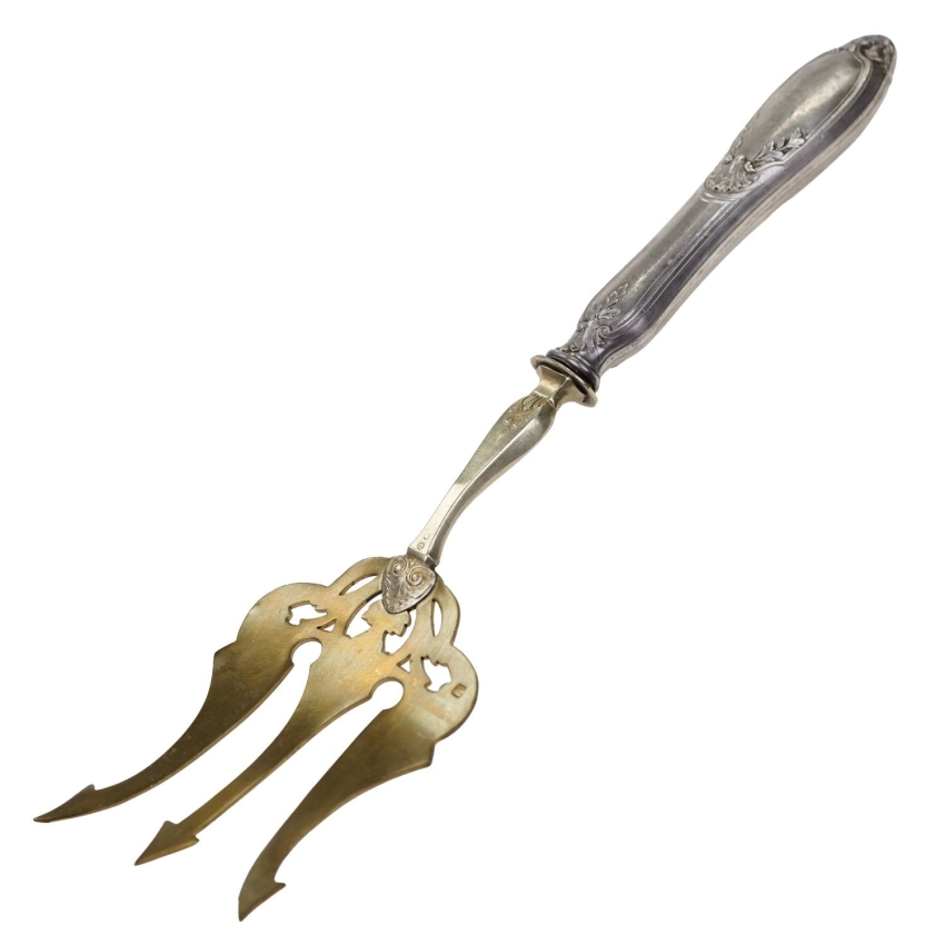 59429 FRANCJA CUDOWNY WIDELEC DO RYB SREBRNY TRZONEK Z MOSIĘŻNYM NABIERAKIEM (1).jpg