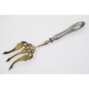 59429 FRANCJA CUDOWNY WIDELEC DO RYB SREBRNY TRZONEK Z MOSIĘŻNYM NABIERAKIEM (2).JPG