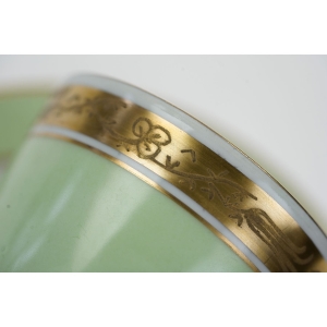 59474 ROYAL COPENHAGEN STAREŃKA FILIŻANKA MOKKA ZE SPODKIEM SELEDYNOWA (3).JPG