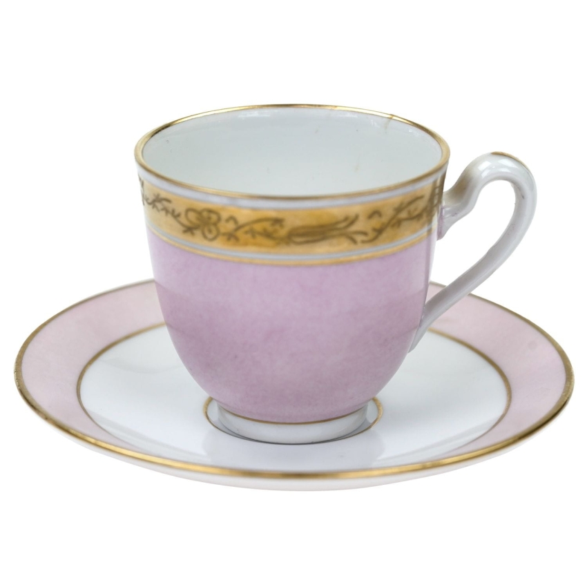 59475 ROYAL COPENHAGEN STAREŃKA FILIŻANKA MOKKA ZE SPODKIEM RÓŻOWA (1).jpg