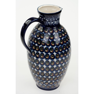 59655 H. HOLLAND CERAMICZNY WAZON Z UCHEM DZBAN ZDOBIONY METODĄ STEMPELKOWĄ (4).JPG