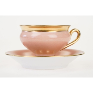 49320 KPM KOPENHAGA ŚLICZNA MNIEJSZA ŁOSOSIOWA FILIŻANKA MOKKA ZE SPODKIEM (2).jpg