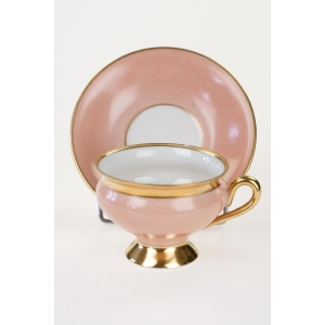49320 KPM KOPENHAGA ŚLICZNA MNIEJSZA ŁOSOSIOWA FILIŻANKA MOKKA ZE SPODKIEM (3).jpg