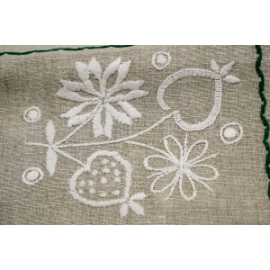 59790 OBRUS I 6 SERWETEK LEN RĘCZNE HAFTY I KORONKA 120 X 75CM (3).JPG