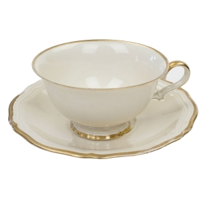 59801 ROSENTHAL CHIPPENDALE FILIŻANKA ZE SPODKIEM KOŚĆ SŁONIOWA I ZŁOCENIA (1).jpg