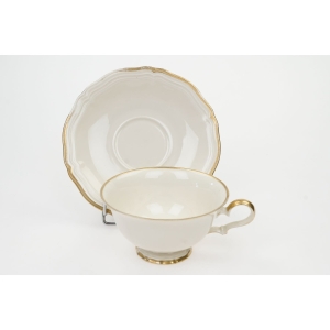 59801 ROSENTHAL CHIPPENDALE FILIŻANKA ZE SPODKIEM KOŚĆ SŁONIOWA I ZŁOCENIA (3).JPG