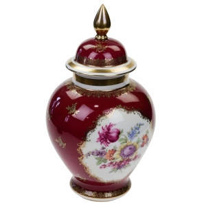 59873 SCHUMANN VIEUX MEISSEN CUDOWNA AMFORA URNA Z POKRYWĄ KWIATY (1).jpg