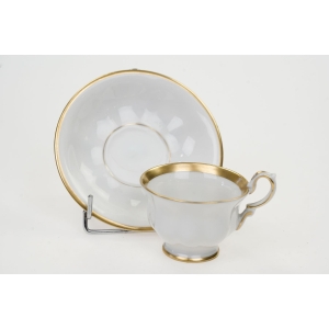 60120 C.T. ALTWASSERKPM KOPENHAGA BIAŁA MOKKA FILIŻANKA ZE SPODKIEM ZE ZŁOCENIAMI (3).JPG