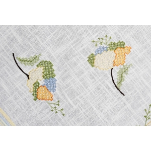 60185 ŚLICZNY LAUFER LAUFER SERWETA HAFT KRZYŻYKOWY ŻÓŁTE I POMARAŃCZOWE DUŻE KWIATY 98 X 48,5 CM (2).JPG