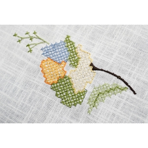 60185 ŚLICZNY LAUFER LAUFER SERWETA HAFT KRZYŻYKOWY ŻÓŁTE I POMARAŃCZOWE DUŻE KWIATY 98 X 48,5 CM (3).JPG