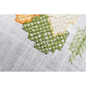 60185 ŚLICZNY LAUFER LAUFER SERWETA HAFT KRZYŻYKOWY ŻÓŁTE I POMARAŃCZOWE DUŻE KWIATY 98 X 48,5 CM (4).JPG