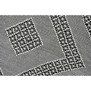 60257 SZYDEŁKO BIAŁY OBRUS SERWETA ŚRODKA STOŁU W RYTMICZNY WZÓR W PAJĄCZKI 77 X 77 CM (2).JPG