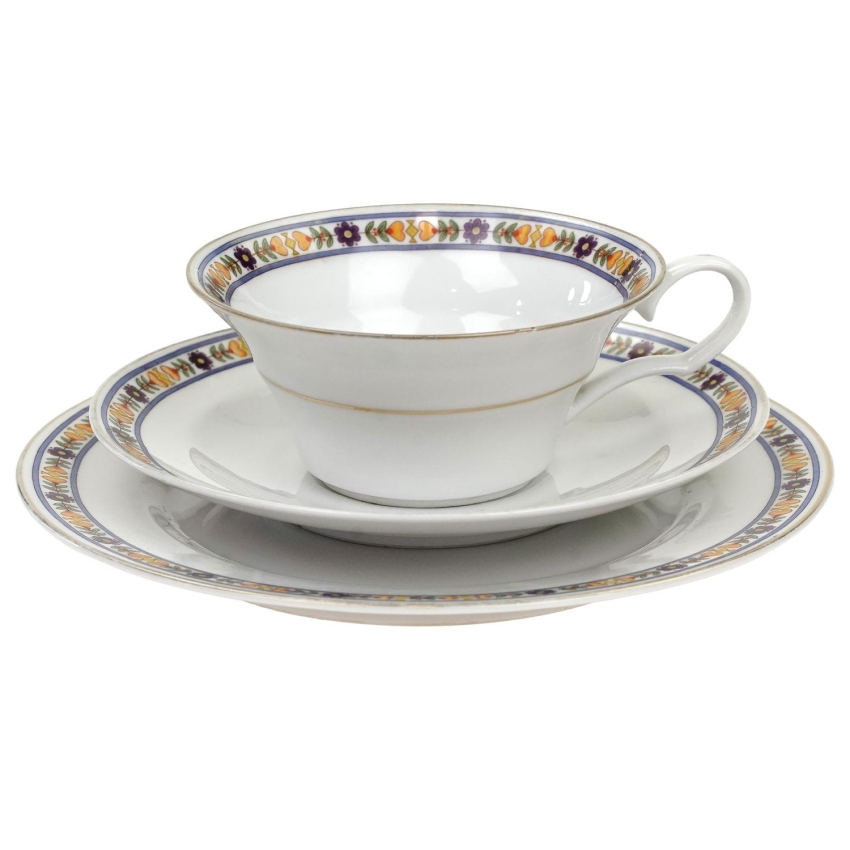 60299 GIESCHE ŚLĄSKIE ART-DECO ŚNIADANIÓWKA KWIATOWE SZLACZKI (1).jpg