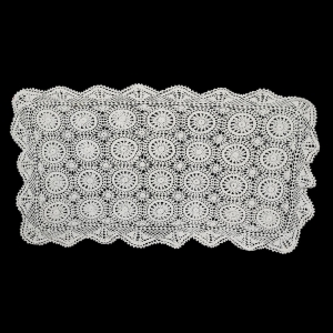 SZYDEŁKO BIEŻNIK LAUFER W ROZETKI BIAŁY 64 X 34 CM