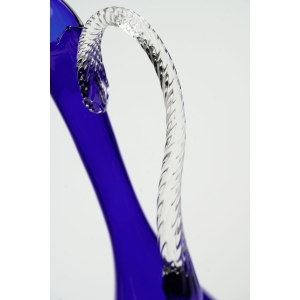 60558 EMPOLI KOBALTOWA ELEGANCKA KARAFKA DZBAN Z UCHEM NA STOPIE (3).JPG