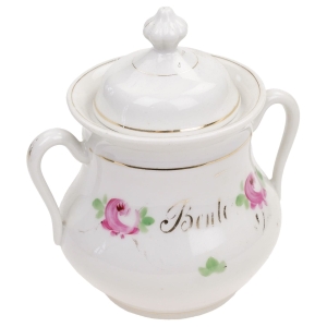 BIEDERMEIER DUŻA CUKIERNICA RĘCZNIE MALOWANA RÓŻYCZKI