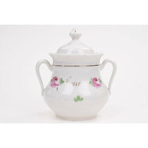 60857 BIEDERMEIER DUŻA CUKIERNICA RĘCZNIE MALOWANA RÓŻYCZKI (6).JPG