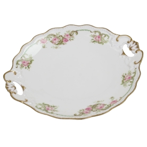 LIMOGES LANTERNIER SECESYJNA PATERA Z USZKAMI RÓŻYCZKI