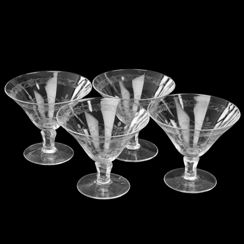 60967 BOHEMIA KOMPLET 4 ŚLICZNYCH KIELICHÓW DO MARTINI Z PANTOGRAFEM KWIATOWA DEKORACJA (1).jpg