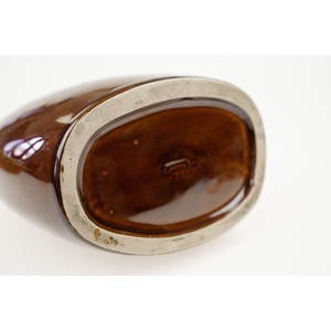 61162 JAROSZÓW WAZON W BRĄZOWYM KOLORZE SZKLIWIONY Z AZTECKIM WZOREM (4).jpg