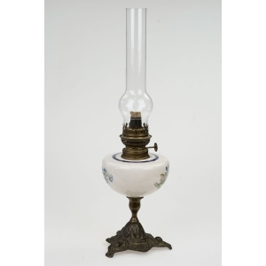 61209 ŚLICZNA CERAMICZNA LAMPA NAFTOWA W KWIATKI POWOJE (2).jpg