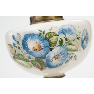 61209 ŚLICZNA CERAMICZNA LAMPA NAFTOWA W KWIATKI POWOJE (4).jpg