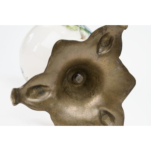 61209 ŚLICZNA CERAMICZNA LAMPA NAFTOWA W KWIATKI POWOJE (7).jpg