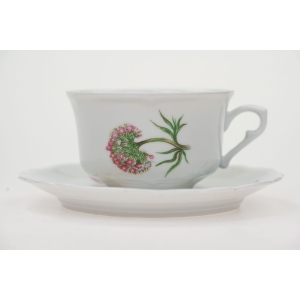 62137 FRANCJA LOURIOUX ŚLICZNA FILIŻANKA ZE SPODKIEM W KWIATY (6).jpg