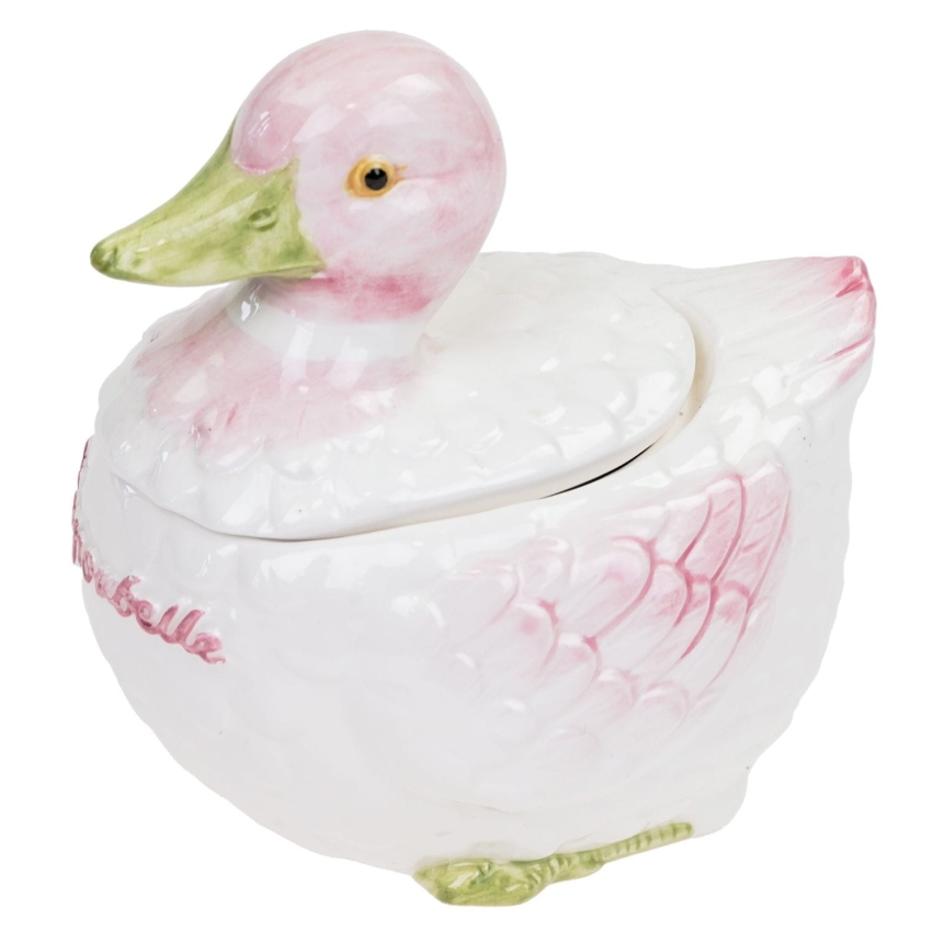 61292 CERAMICZNA RĘCZNIE MALOWANA KACZKA POJEMNIK NA ŚMIECI (1).jpg