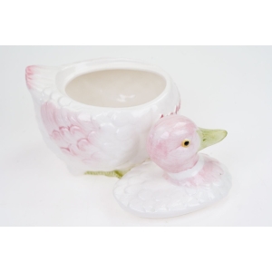 61292 CERAMICZNA RĘCZNIE MALOWANA KACZKA POJEMNIK NA ŚMIECI (7).jpg