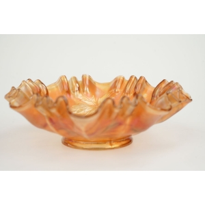 61336 FENTON CARNIVAL GLASS NAGIETKOWA MISA JESIENNE ŻOŁĘDZIE Z FALBANKĄ (2).jpg