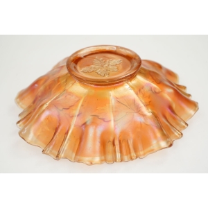 61336 FENTON CARNIVAL GLASS NAGIETKOWA MISA JESIENNE ŻOŁĘDZIE Z FALBANKĄ (4).jpg