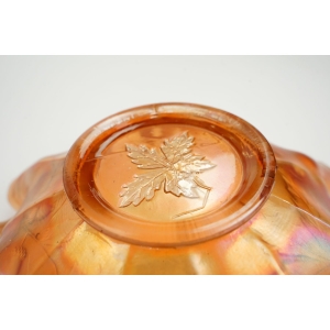 61336 FENTON CARNIVAL GLASS NAGIETKOWA MISA JESIENNE ŻOŁĘDZIE Z FALBANKĄ (5).jpg