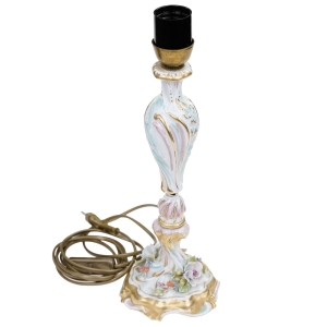 61341 CAPODIMONTE DUŻA PORCELANOWA LAMPA RĘCZNIE MALOWANA PLASTYCZNE KWIATY (1).jpg