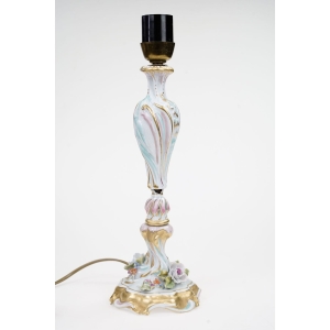 61341 CAPODIMONTE DUŻA PORCELANOWA LAMPA RĘCZNIE MALOWANA PLASTYCZNE KWIATY (2).jpg