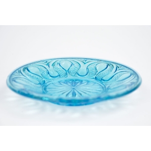 61417 VAL SAINT LAMBERT KOMPLET SYGNOWANYCH TURKUSOWYCH TALERZEKÓW POGATO DEKOROWANYCH (2).jpg