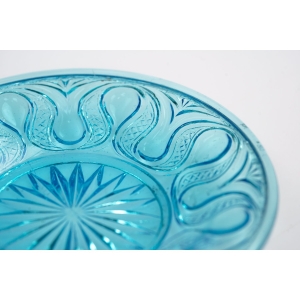 61417 VAL SAINT LAMBERT KOMPLET SYGNOWANYCH TURKUSOWYCH TALERZEKÓW POGATO DEKOROWANYCH (3).jpg