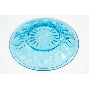 61417 VAL SAINT LAMBERT KOMPLET SYGNOWANYCH TURKUSOWYCH TALERZEKÓW POGATO DEKOROWANYCH (4).jpg