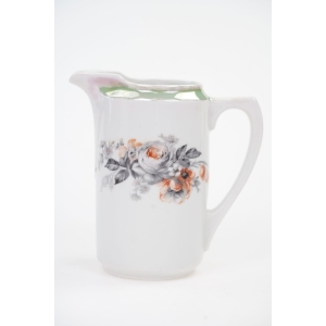 61592 MLECZNIK DZBANUSZEK DO ŚMIETANKI POMARAŃCZOWO-SZARE KWIATY (2).jpg