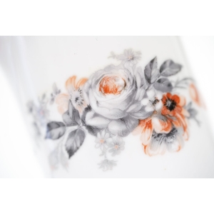 61592 MLECZNIK DZBANUSZEK DO ŚMIETANKI POMARAŃCZOWO-SZARE KWIATY (3).jpg