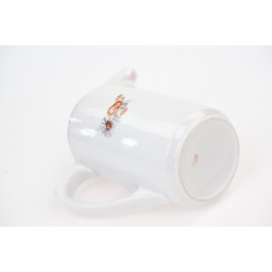 61592 MLECZNIK DZBANUSZEK DO ŚMIETANKI POMARAŃCZOWO-SZARE KWIATY (5).jpg